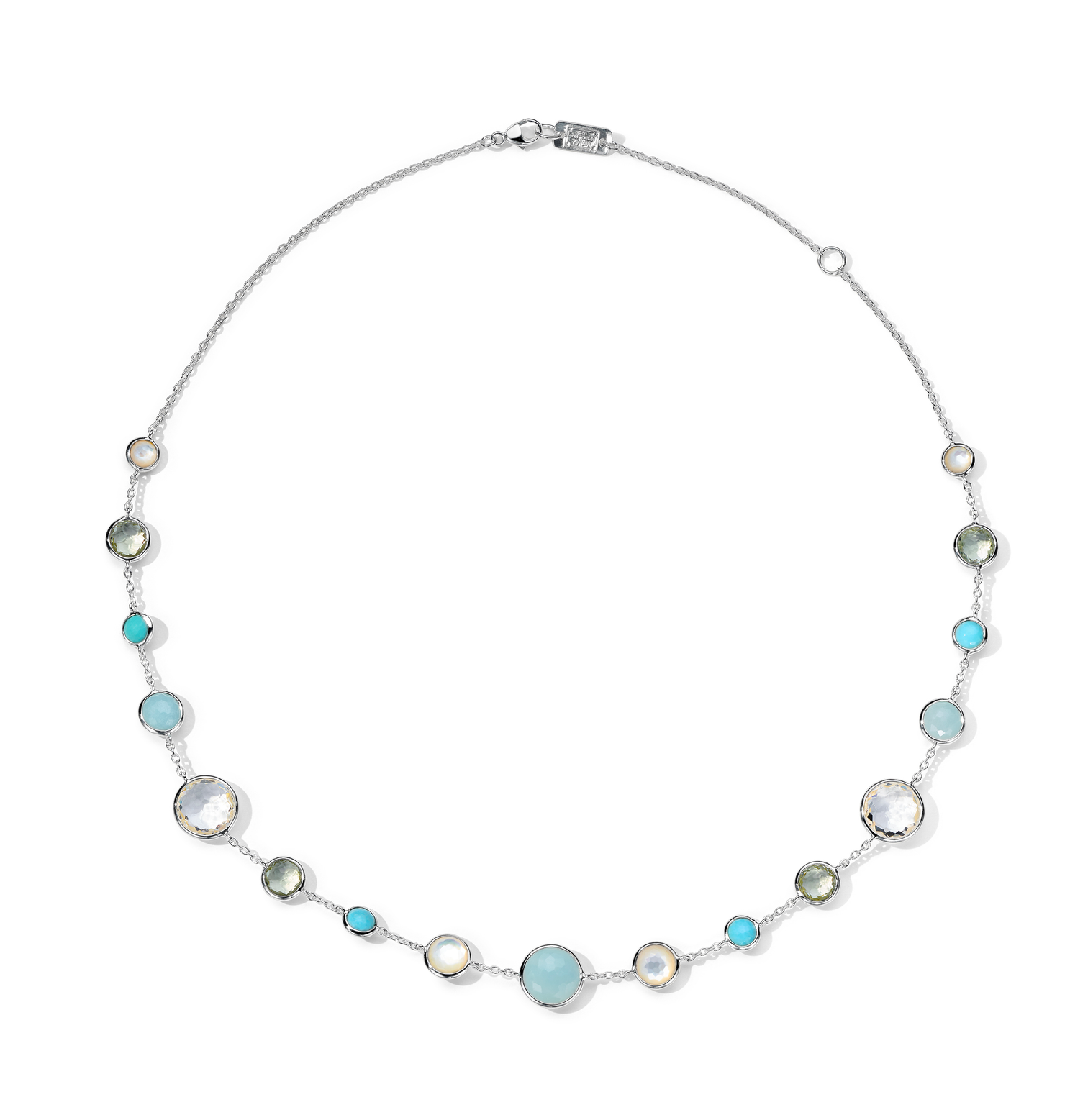 IPPOLITA Lollipop Lollitini Sterling Silver Short Gemstone Necklace in Brezza
